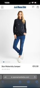 Jojo Maman Bebe navy star maternity jumper