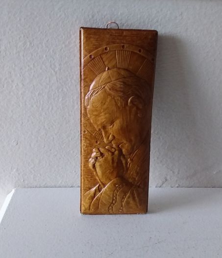 Pope John Paul II - Small Wooden Plaque