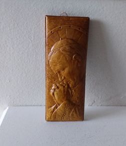 Pope John Paul II - Small Wooden Plaque