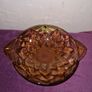 Antique amber glass bowl Image 3