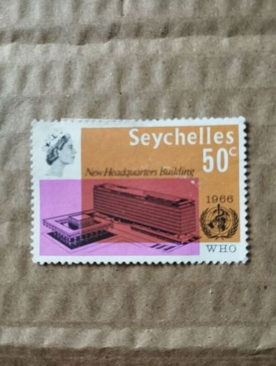Seychelles 50c 1966 WHO Commemorative Stamp