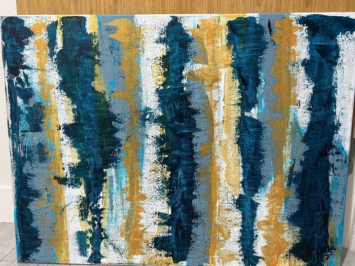 Large blue abstract painting
