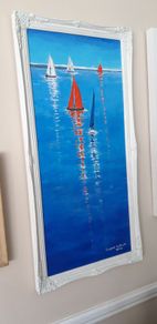 Stunning New Original Josephine Guilfoyle Painting of Sailboats