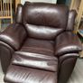 Leather Reclining Sofa & Chair Image 4