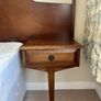 Mahogany headboard and built in bedside lockers Image 6