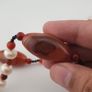 Vintage African Carnelian & Fresh Water Authentic Pearl Necklace Image 2