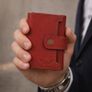 Premium Genuine Leather Wallet RFID Blocking Trifold Popup Card Holder with Coin Pocket Image 7