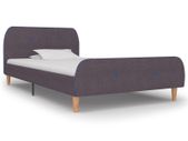 Bed Frame Taupe Fabric 90x190 cm