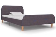 Bed Frame Taupe Fabric 90x190 cm