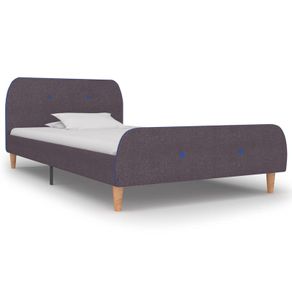 Bed Frame Taupe Fabric 90x190 cm