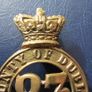 County of Dublin Glengarry cap badge.Brass.Victorian crown. Image 3