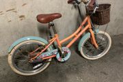 Elswick Harmony 18" Kids Heritage Bike with Basket - Coral/Mint