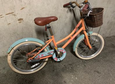 Elswick Harmony 18" Kids Heritage Bike with Basket - Coral/Mint