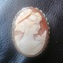 Vintage Large Silver Cameo Pendant&brooch Image 2