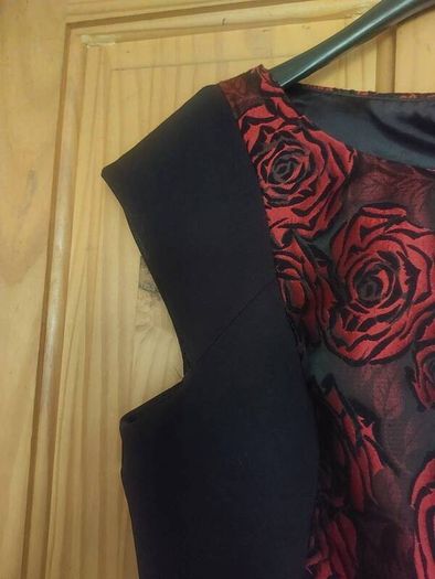 Marc Angelo red and black floral dress (free post)