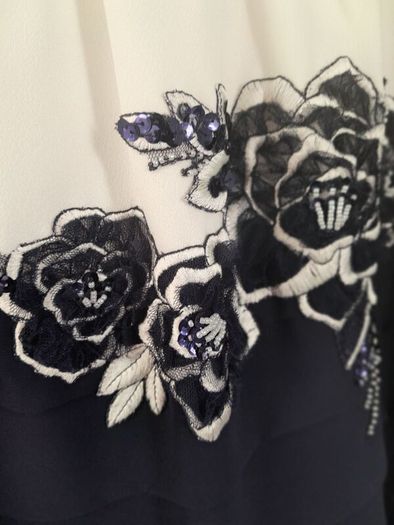 Condeci Dress, Navy And White