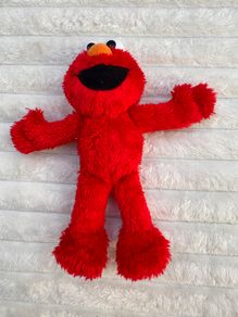 Elmo Plush Soft Toy Sesame Street approx. 8" Red Furry Used Please see photos