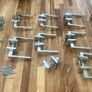 11 Pairs of Solid Brass Internal Door Handles chrome/brass Image 6