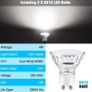 LED Ceiling Light Rotatable, 2 Way Round Plate LED Ceiling Spot Lights, 110mm (Including 2x4W GU10 LED Light Bulbs, 450LM, Cool White) LED Ceiling Lamp for Kitchen, Living Room DIFFERENT OPTIONS AVAILABLE, SEE PHOTOS (FREE POSTAGE) Image 7