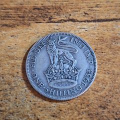 Great Britain UK 1933, One Shilling, George V, Silver Coin - free standard postage