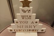 Shabby chic wooden christmas tree