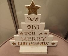 Shabby chic wooden christmas tree
