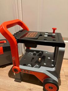 Black & decker toy tool box amd table/cart