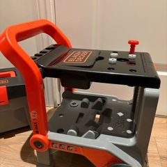 Black & decker toy tool box amd table/cart