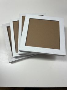 4 White Wooden Picture Frames