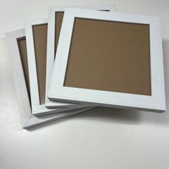 4 White Wooden Picture Frames