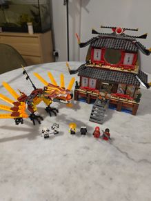 Lego Ninjago Fire Temple and  Mini Fig Collection