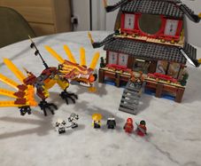 Lego Ninjago Fire Temple and  Mini Fig Collection