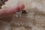 vintage sterling silver solitaire earrings