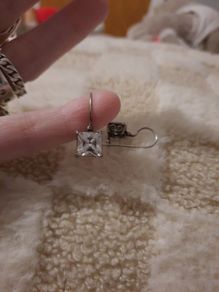 vintage sterling silver solitaire earrings