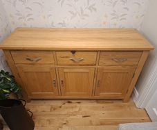solid oak side board