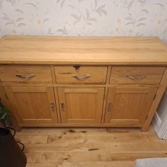 solid oak side board