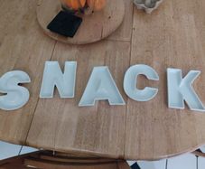 Snack Letter Bowls  - Each bowl spells out a letter