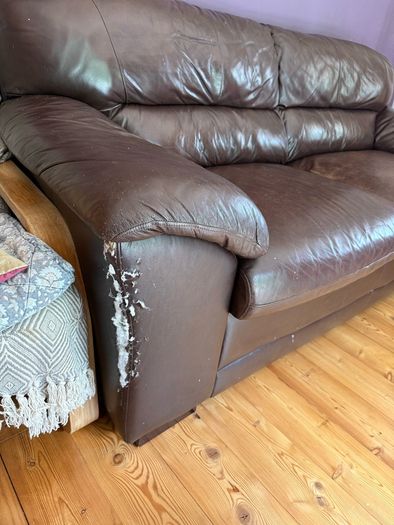 Free Leather Sofa - Collection Only