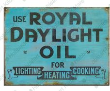 Royal Daylight oil classic car garage metal tin sign