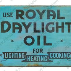 Royal Daylight oil classic car garage metal tin sign