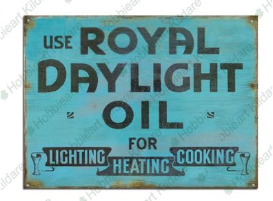 Royal Daylight oil classic car garage metal tin sign