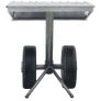 Side Table with Wheels Design Silver and Black 53x40x60 cm Iron Image 4