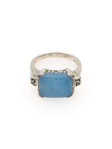 925 Vintage Sterling Silver & Blue Chalcedony Ring