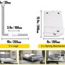 Bed Kit king And Queen  Size Bed Heavy Duty Support Hardware DIY Kit Mounting Wall Springs Mechanism(Vertical) Image 6