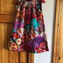 Little Girls Beautiful red dress fully reversible vibrant floral pattern Bnwts Age 4 Image 3