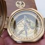 Vintage Stanley London Brunton  Brass Nautical Compass with Wooden Box Image 3