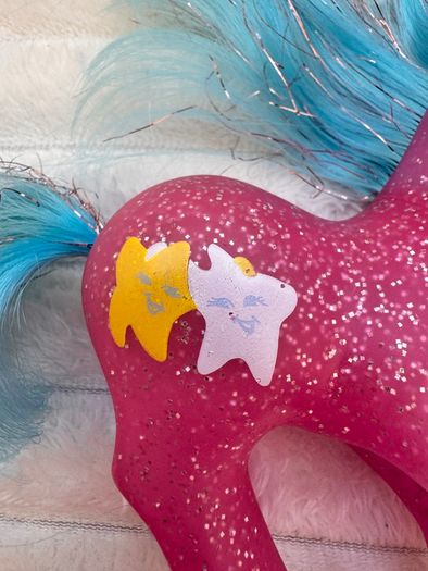 My Little Pony Star Dancer Sparkle Vintage 1987 Hasbro G1 MLP Pink Glitter approx. 12 cm. Used Please see photos