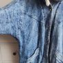 Rare True Vintage 80s/90s Acid Wash Denim Coat. Made in Britain. Sherpa fleece lined. Image 2