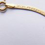 Vintage Solid 9K Yellow Gold 375 Herringbone Bracelet: Reversible Textured & Polished Finish, Flat Snake Chain Style length 7,1" - 1,1g Image 5