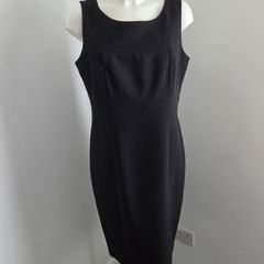 Never Worn. Size 14 Fully Lined Charcoal Pinstripe Sleeveless Dress from The Department